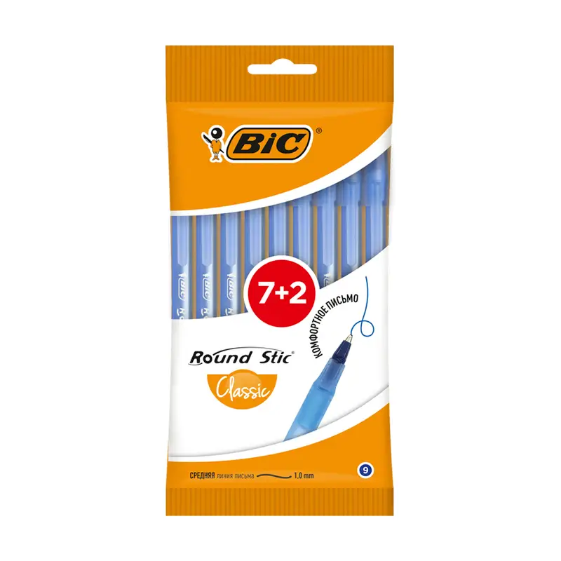 Ручки, BIC, 7+2 шт.