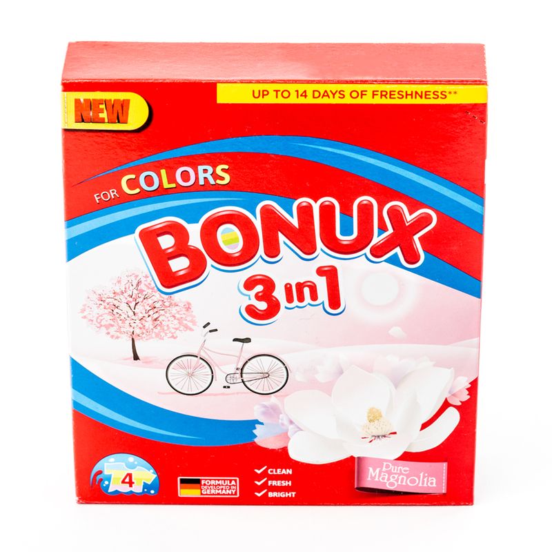 Стиральный порошок "3 in 1", Bonux, 400 г, в ассортименте