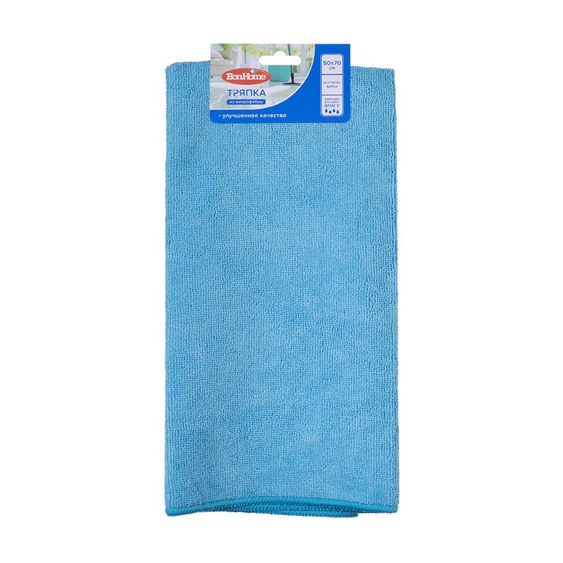 Тряпка из микрофибры, BonHome, 50х70 см, в ассортименте