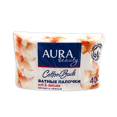 Ватные палочки "AURA", 400 шт
