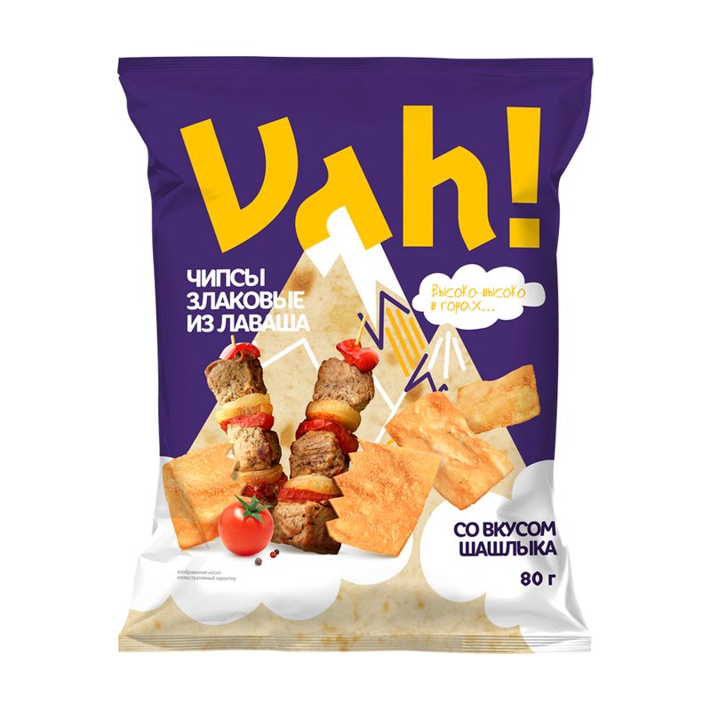 Чипсы злаковые из лаваша, Vah!, 80 г, в ассортименте