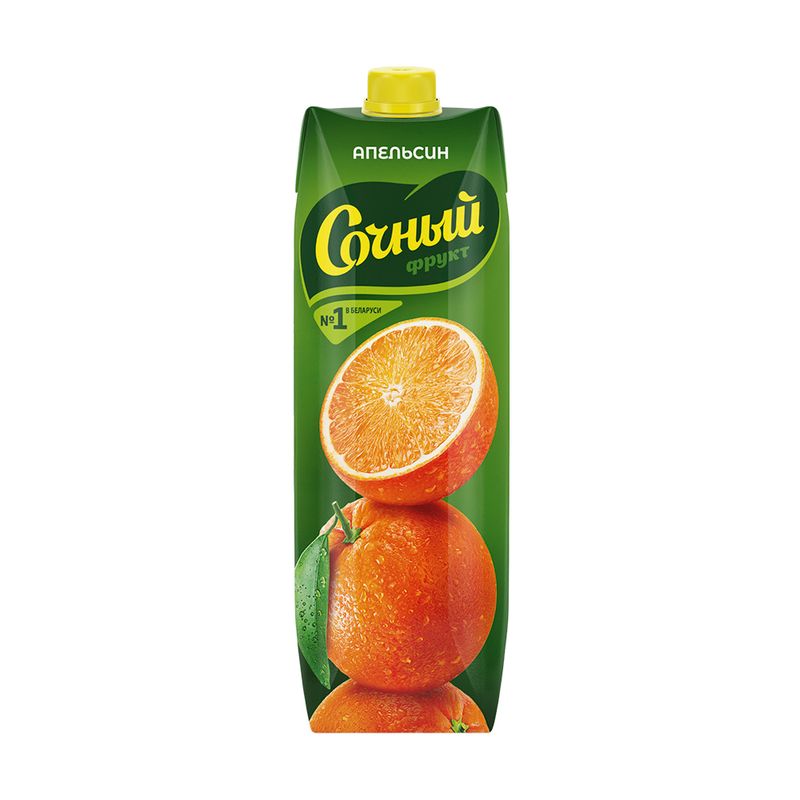 Нектар апельсиновый "Сочный фрукт", Сочный, 1 л, в ассортименте