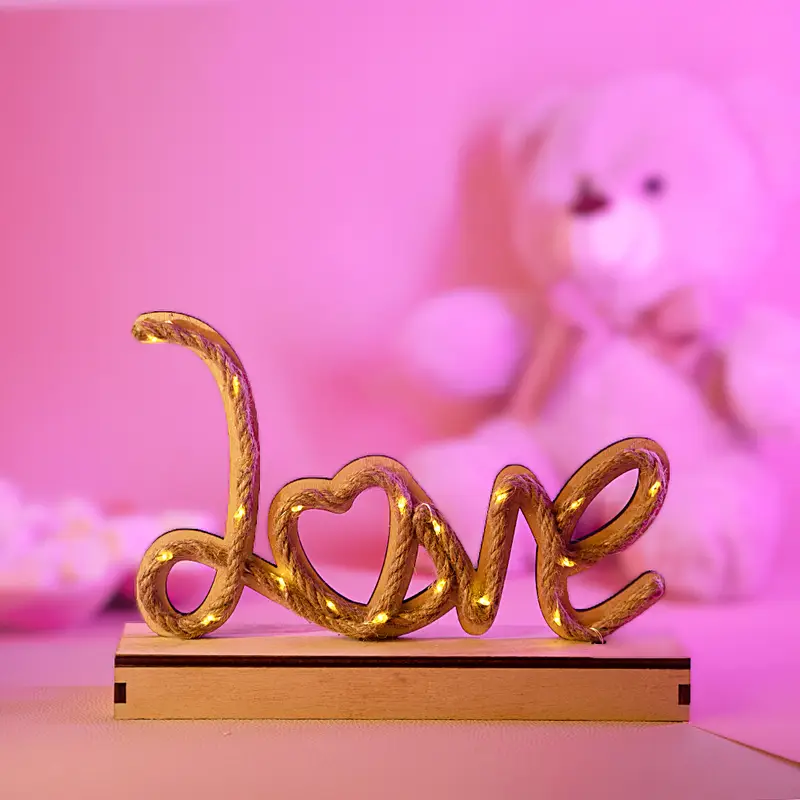 Декорация настольная светящаяся "Любовь", With Love, 22х5х12 см, в ассортименте