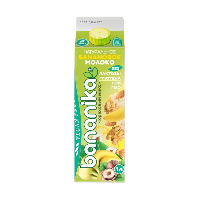 Банановое молоко, Bananika, 1 л, в ассортименте