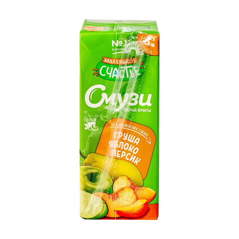 Смузи яблоко,груша, персик, от 6 лет, 200 мл
