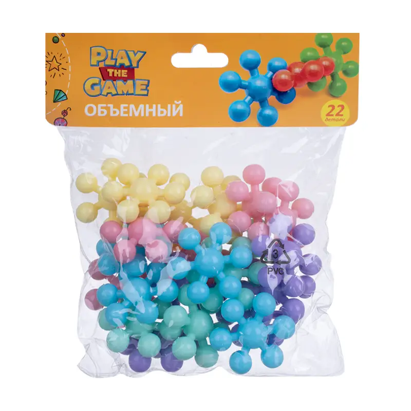 Объёмный конструктор-мозаика, Play the Game, 22 детали, в ассортименте