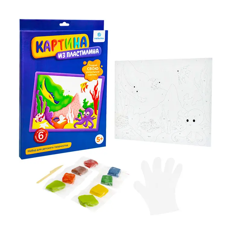 Картина из пластилина, Intellectico, в ассортименте