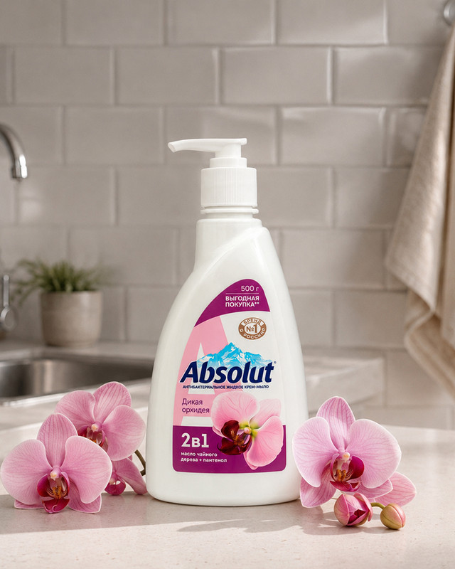 Антибактериальное жидкое крем-мыло, Absolut, 500 г, в ассортименте