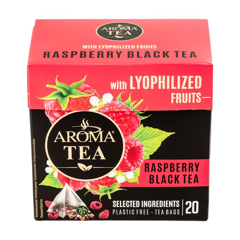Чай черный Aroma Tea, с сушеной малиной, 30 гр.