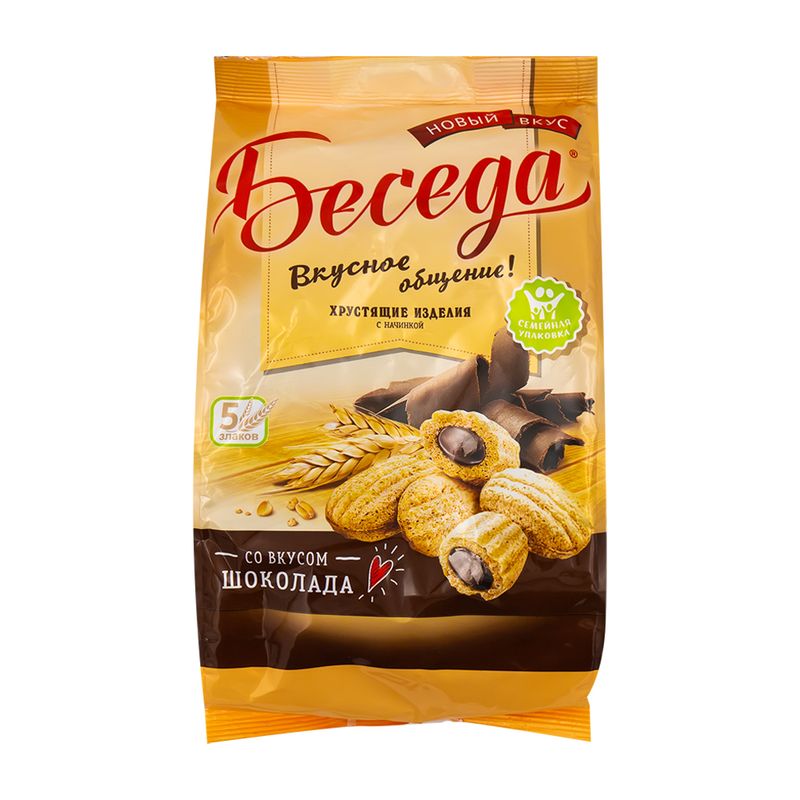 Изделия хрустящие, Беседа, со вкусом шоколада, 300 г