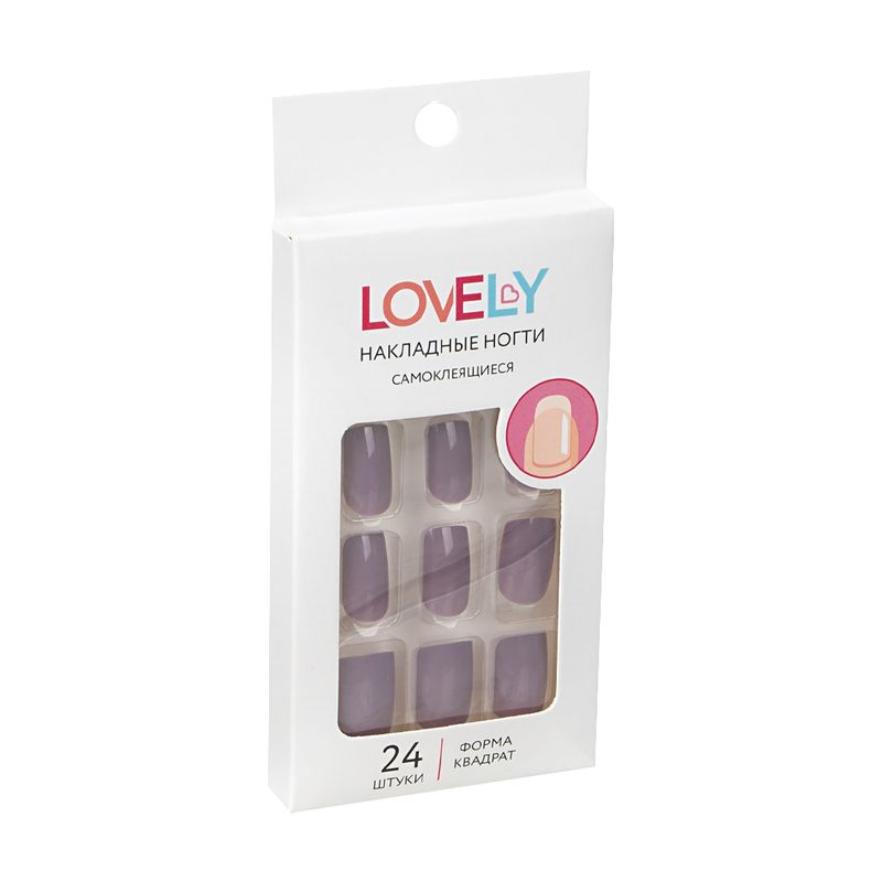 Набор накладных самоклеящихся ногтей, Lovely, 24 шт., в ассортименте
