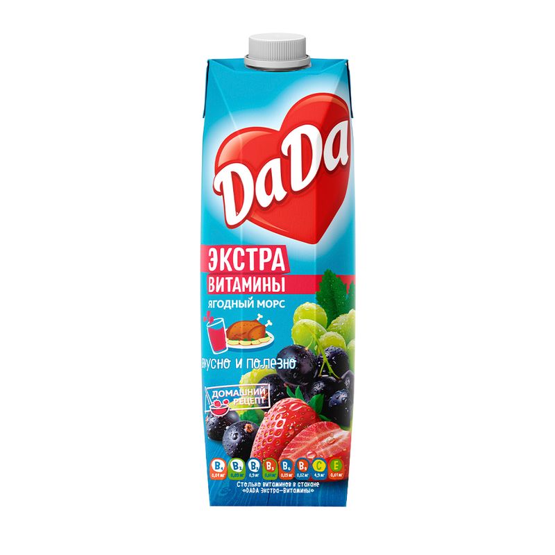 Ягодный морс "Экстра витамины", DaDа, 0,95 л
