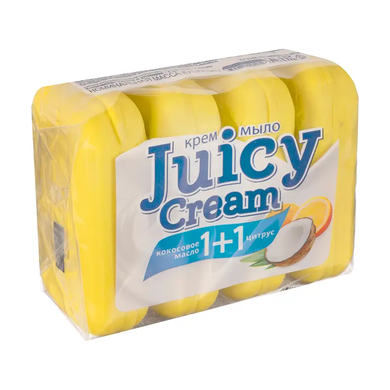 Крем-мыло "Juicy Cream", 90 г х 4 шт., в ассортименте
