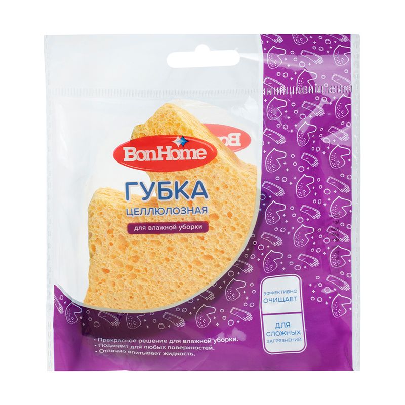 Губка целлюлозная, BonHome