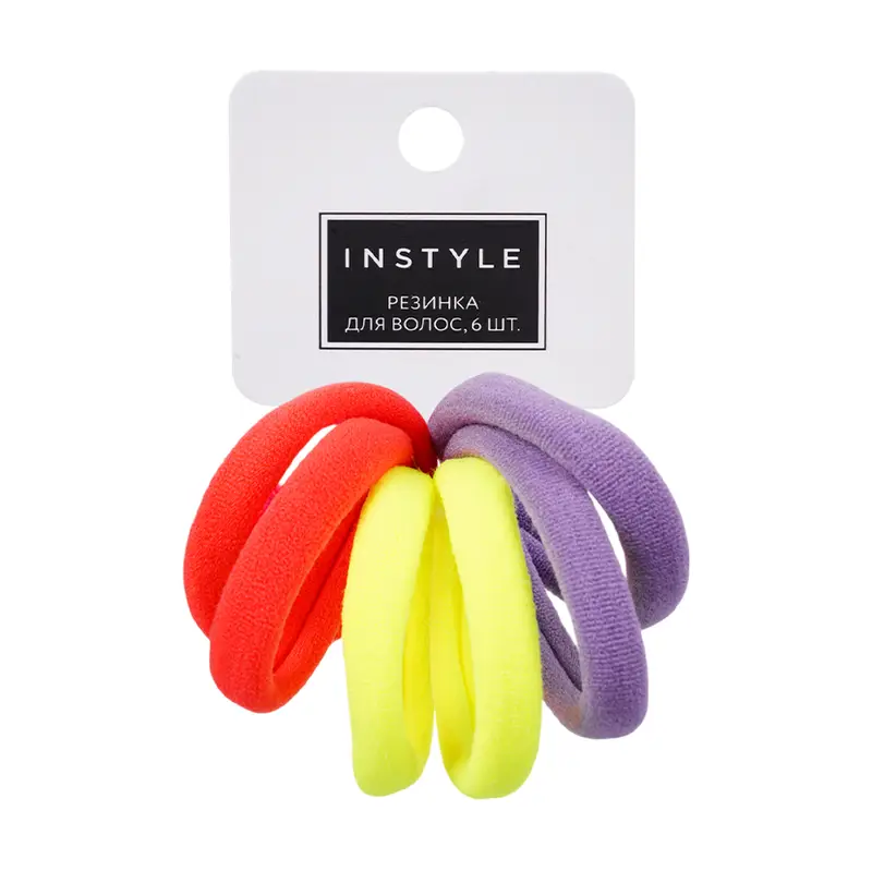 Резинка для волос, INSTYLE, 6 шт., в ассортименте