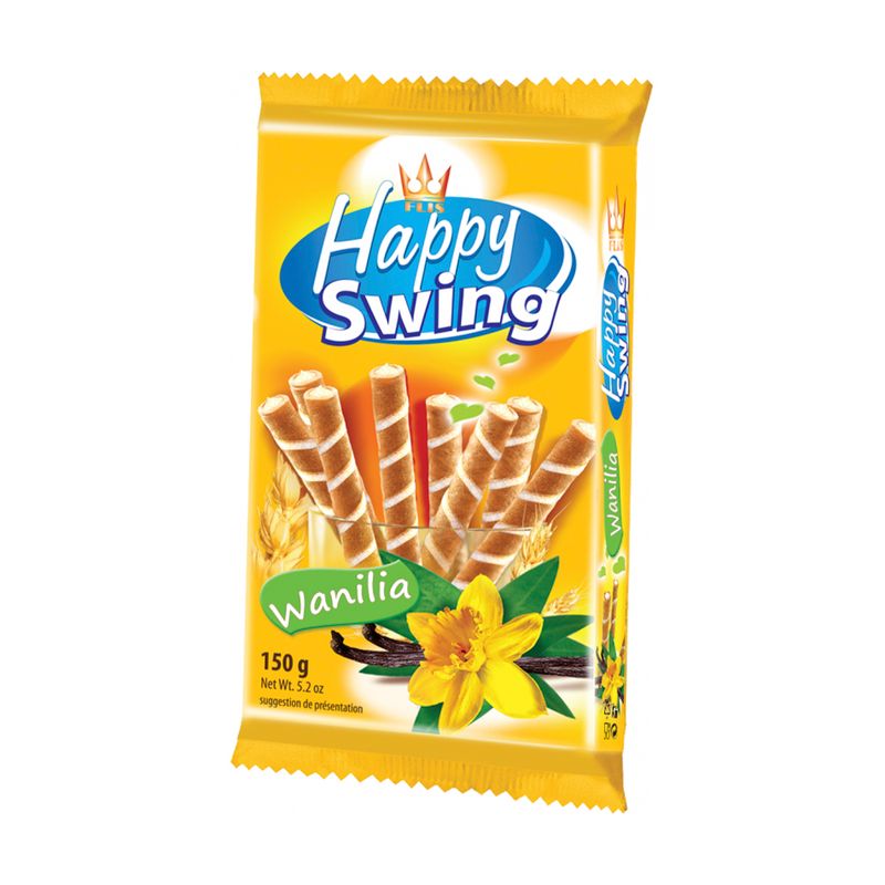 Вафельные трубочки, Happy Swing, 150 г, в ассортименте