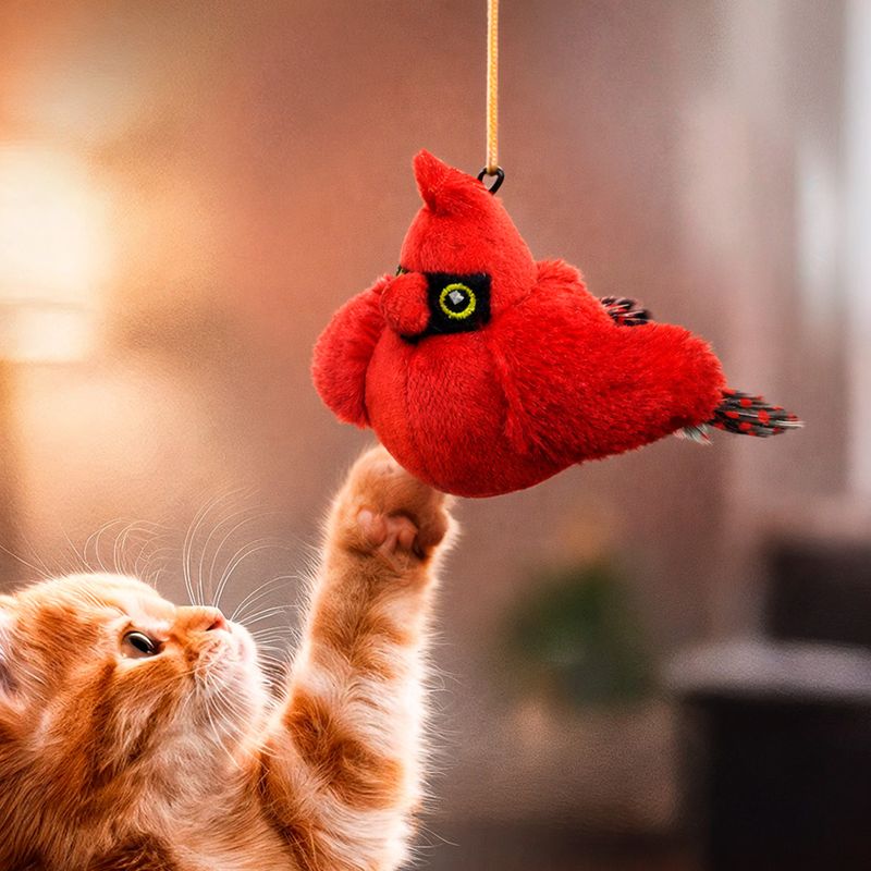 Игрушка для кошек "Птичка со звуком", Pet Club, 10 см, в ассортименте