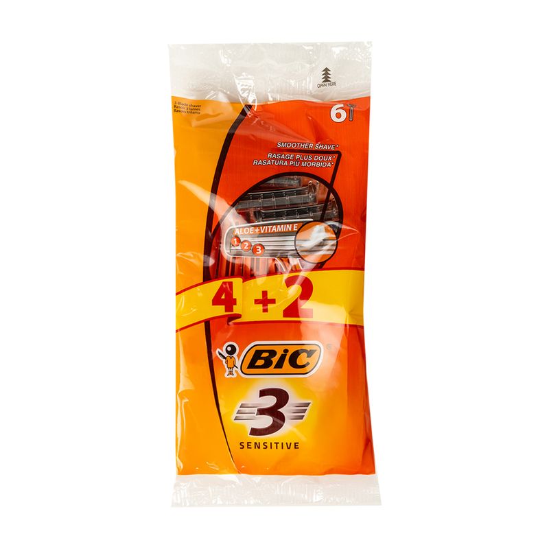 Бритва BIC 3 Sensitive 4+2