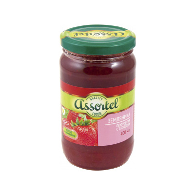 Земляника протёртая с сахаром «ASSORTEL», 400 г