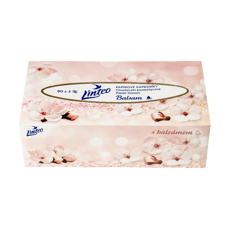 Косметические салфетки Linteo Premium, 3 слоя, 90 шт.