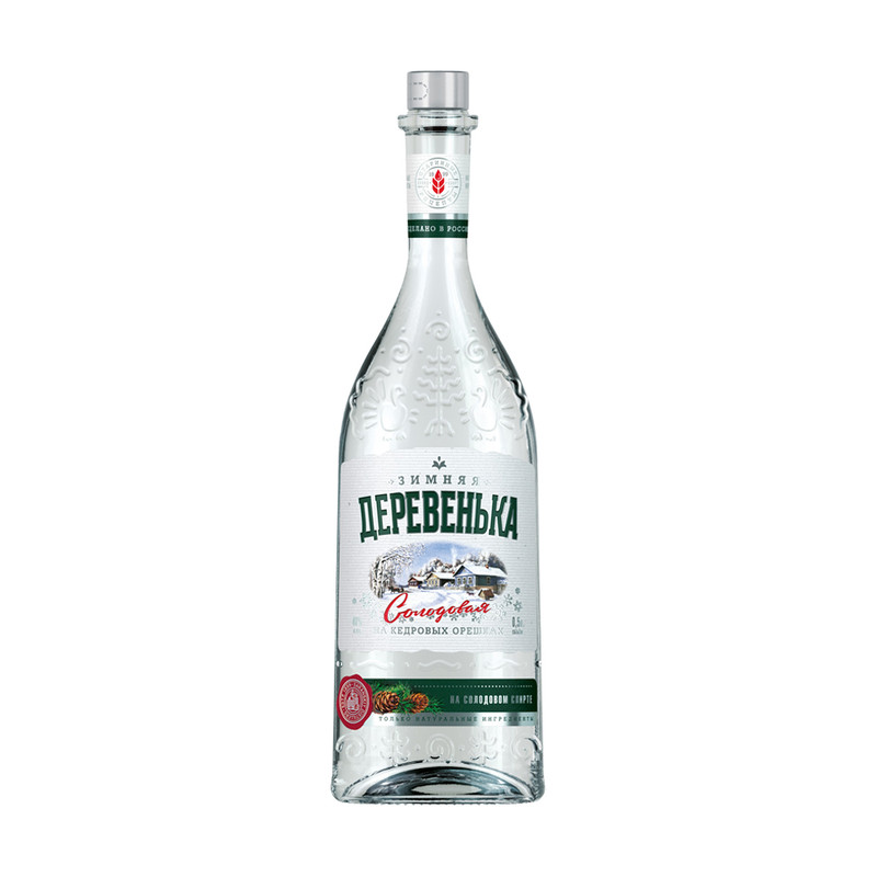 Водка "Солодовая", Зимняя деревенька, 40%, 0,5 л