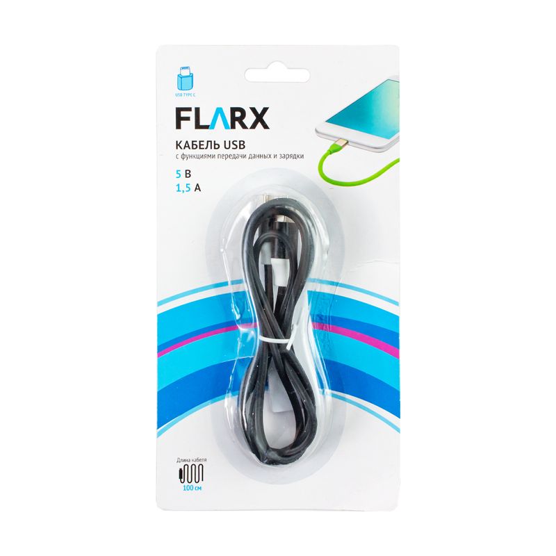 Кабель USB, FLARX, 100 см, в ассортименте