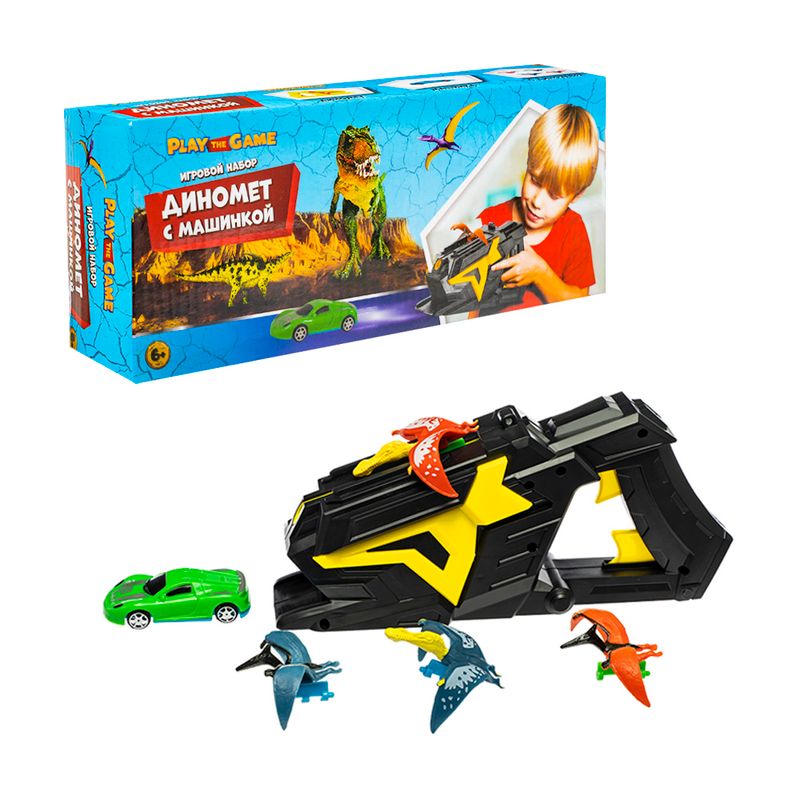 Игровой набор "Диномёт с машинкой", Play the Game, в ассортименте