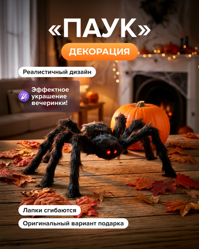 Декорация "Паук", в ассортименте