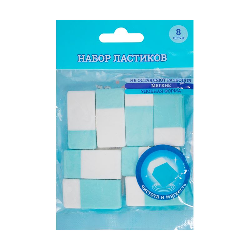 Набор ластиков, Hupper Dupper, 8 шт., в ассортименте