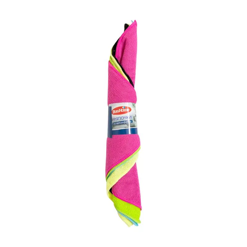 Тряпочки из микрофибры, BonHome, 30х30 см, 5 шт.