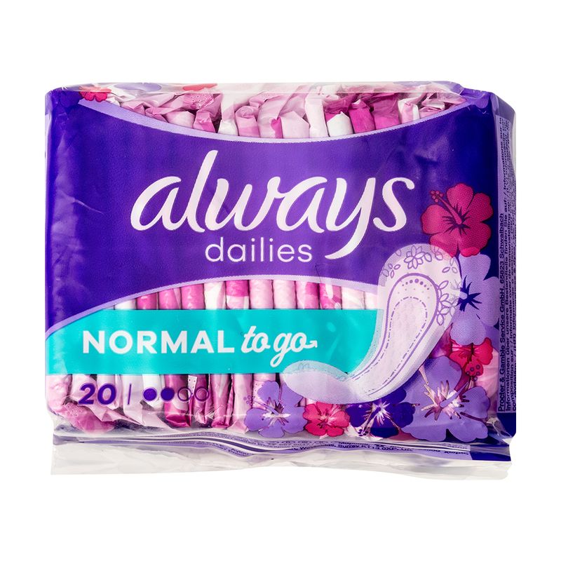 Ежедневные прокладки "Normal, to Go", Always Dailies, 20 шт.