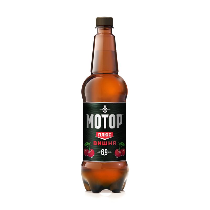 Пивной напиток, Мотор Плюс, вишня, 6,9%, 0,85 л