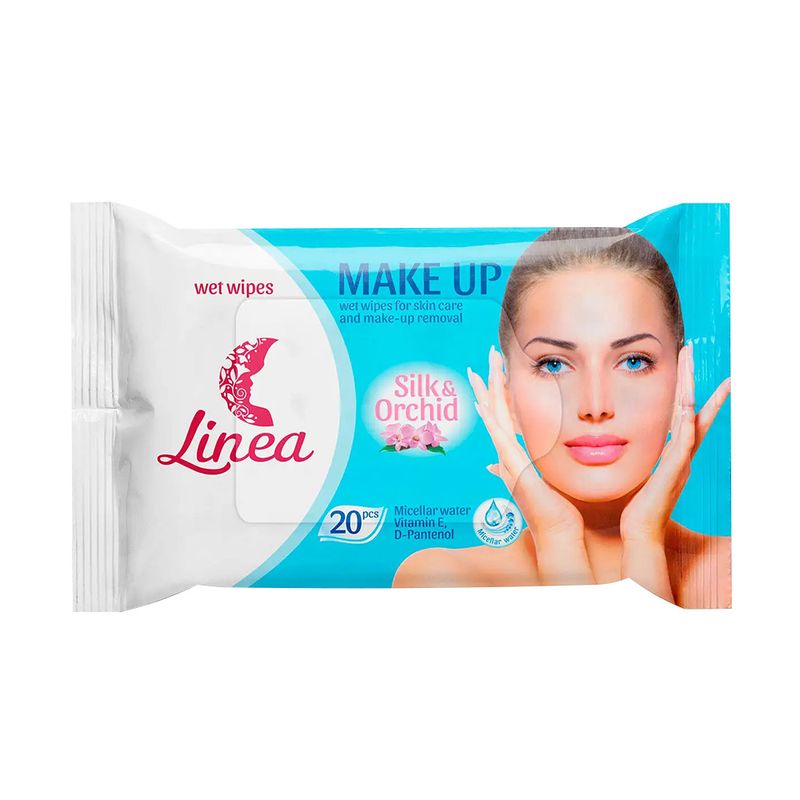 Влажные салфетки для снятия макияжа, Linea, 20 шт.