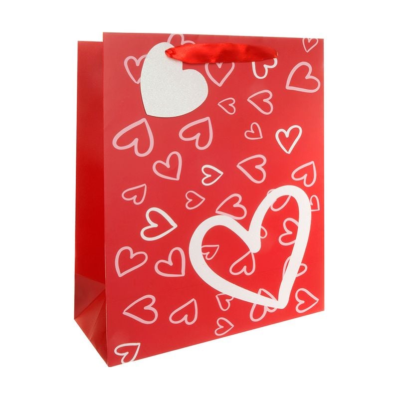 Пакет подарочный "Любовь", With Love, 26х32х12,5 см, в ассортименте