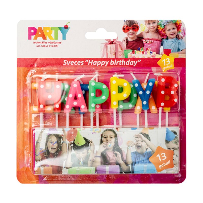 Свечи "Happy Birthday", 13 шт.