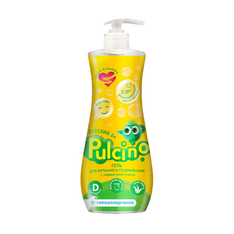 Детский гель для купания и подмывания, Pulcino, 255 мл