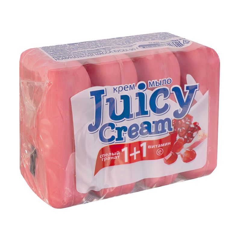 Крем-мыло "Juicy Cream", 90 г х 4 шт., в ассортименте