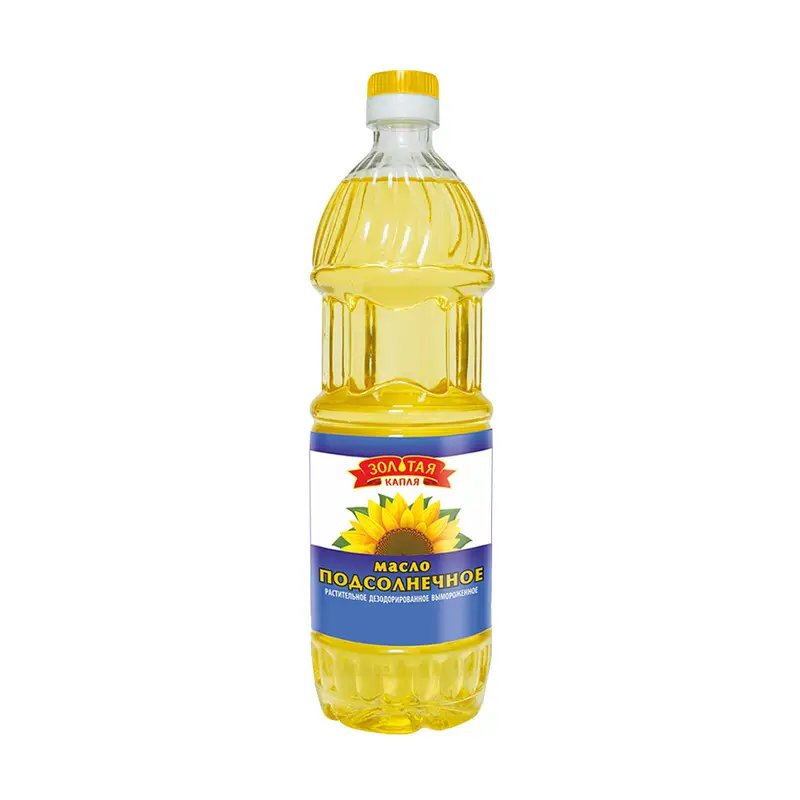 Масло подсолнечное, Золотая капля, рафинированное, 0,85 л