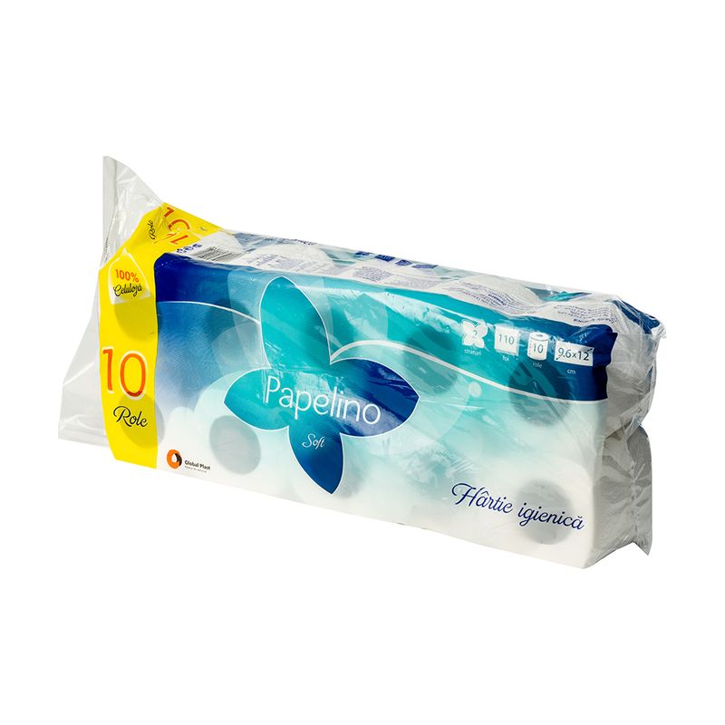 Туалетная бумага Papelino, 2 слоя, 10 рулонов