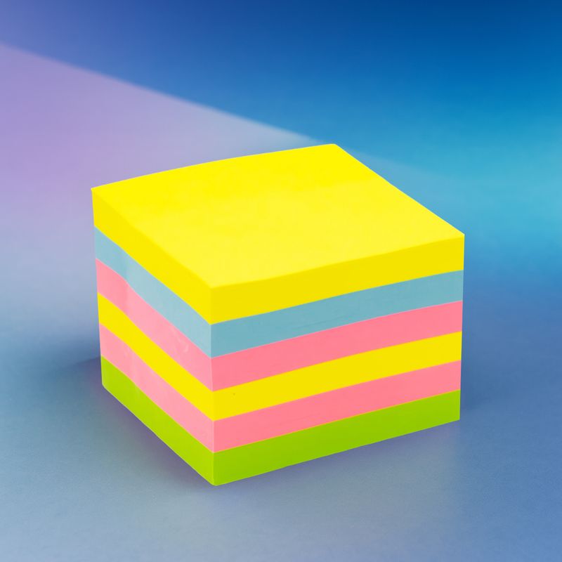 Блок листов для заметок с клейким краем, Hupper Dupper, 600 шт., в ассортименте