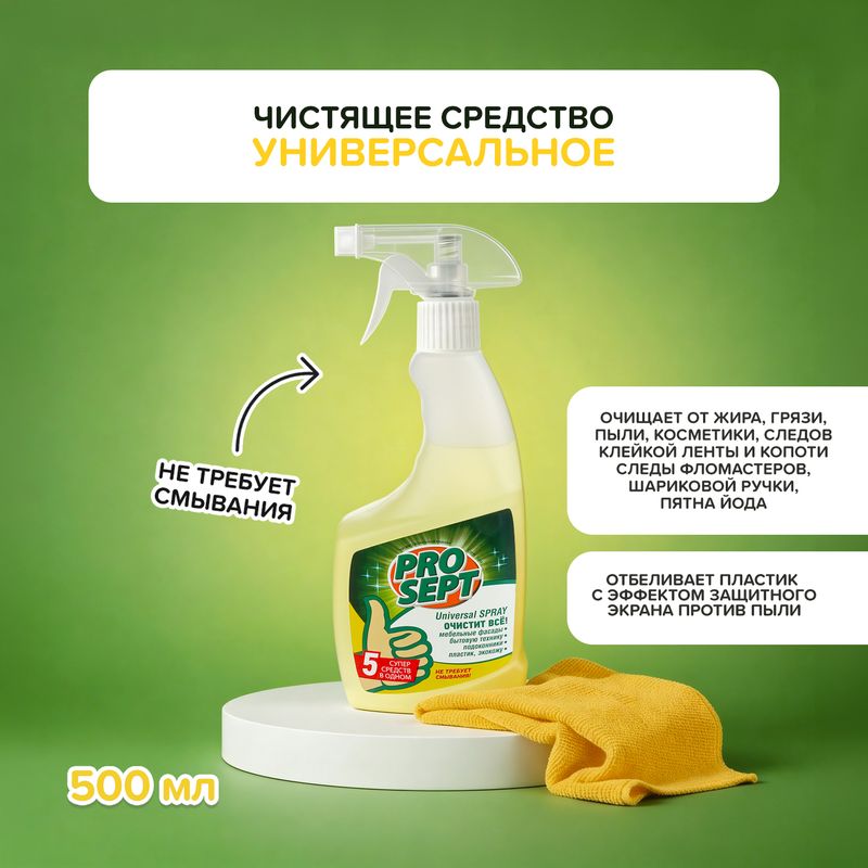 Средство чистящее универсальное "Universal Spray", PROSEPT, 500 мл