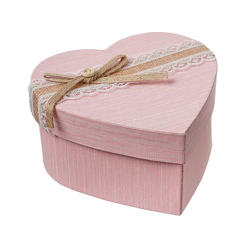 Коробка подарочная "Сердце", With Love, 14х14х7 см, в ассортименте