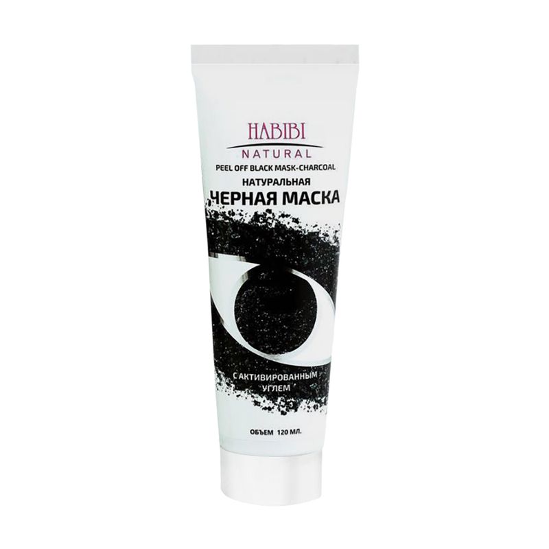Чёрная маска-пленка для лица, Habibi Natural, с активированным углем, 120 мл