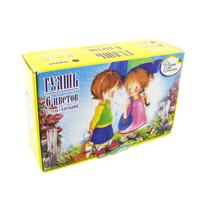 Гуашь, 6 цветов