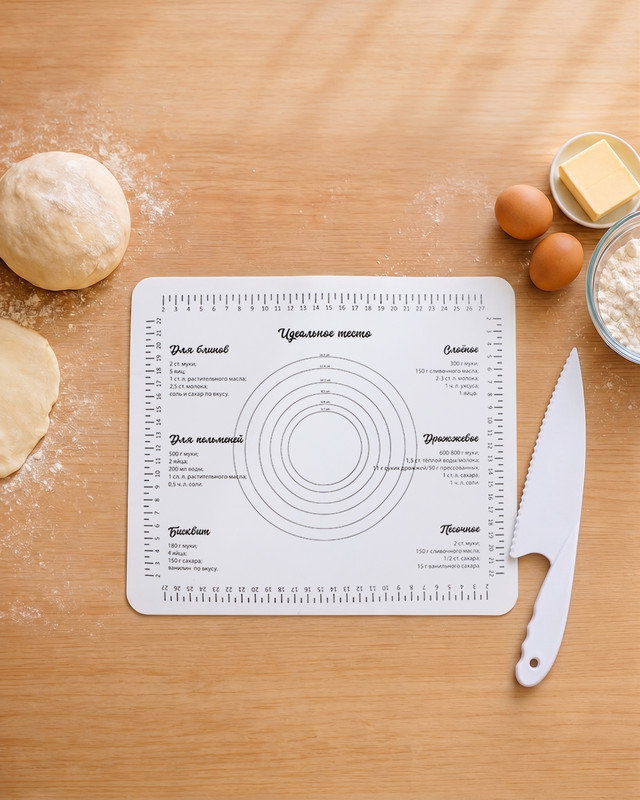 Коврик для выпечки с ножом для теста, O'Kitchen, в ассортименте