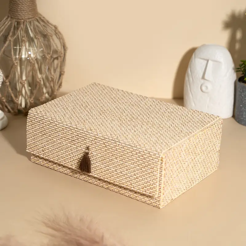 Шкатулка бамбуковая, 25х17х9 см