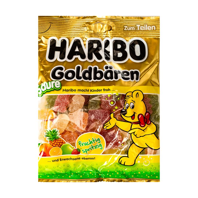 Желейные конфеты "Sour Gold Bears", Haribo, 200 г
