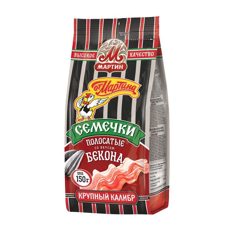 Семечки полосатые "От Мартина", Мартин, со вкусом бекона, 150 г