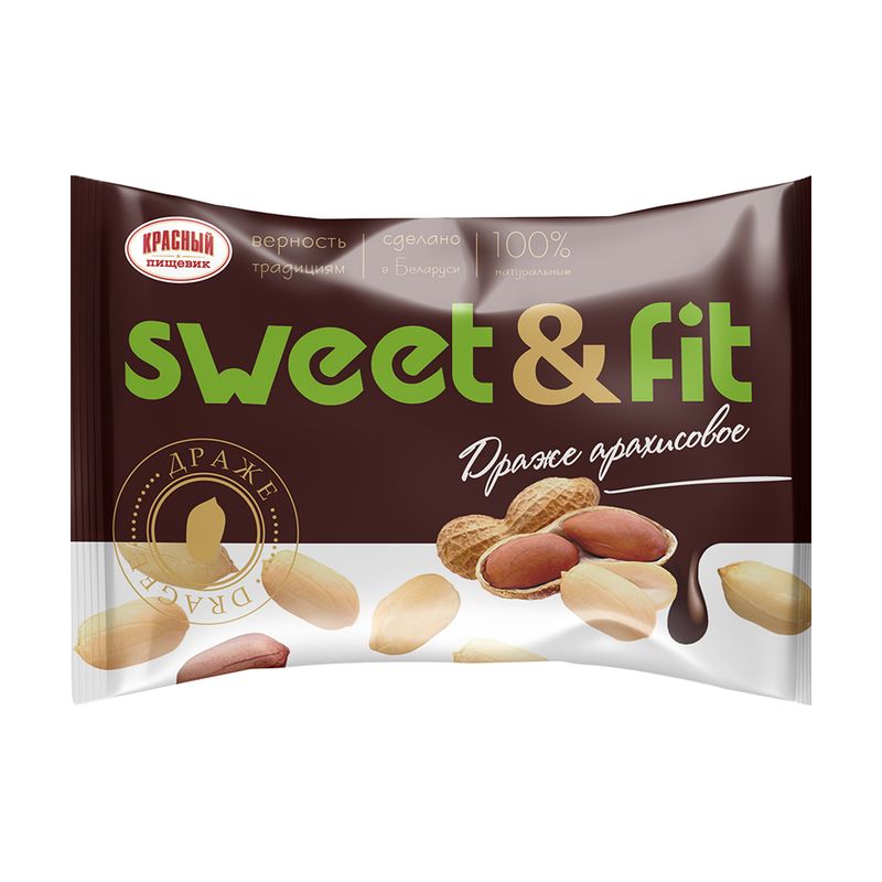 Драже "Sweet&Fit", Красный пищевик, арахисовое, 75 г