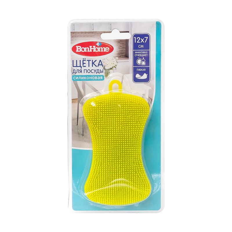 Щетка силиконовая, BonHome, 12х7 см, в ассортименте